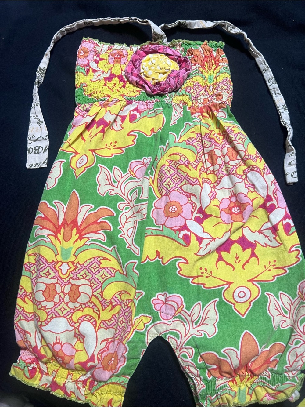 Mustard Pie Floral Romper